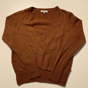 Madewell Wrap Sweater in Tan